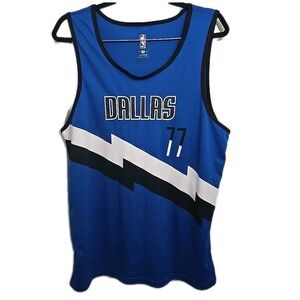 NBA Dallas Mavericks Luka Doncic Blue #77 Basketball Jersey size Large